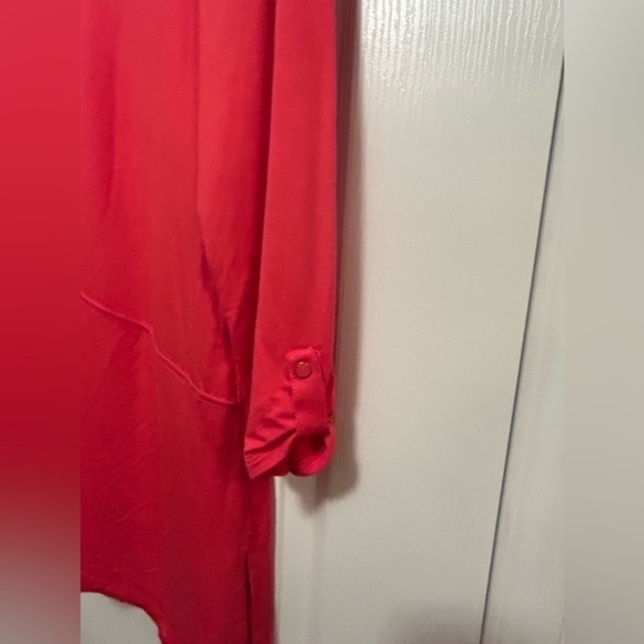 Zenergy by Chicos size 0 women’s small tunic coral pink 3/4 sleeve top comfy - Picture 13 of 14